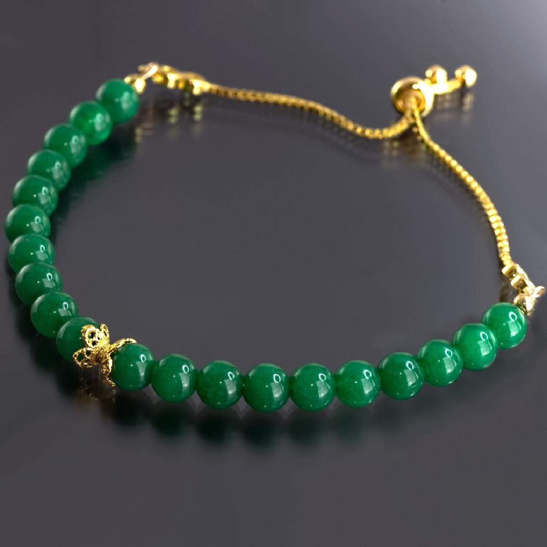 Adjustable Imperial Green Jade Bracelet (1 of 7)