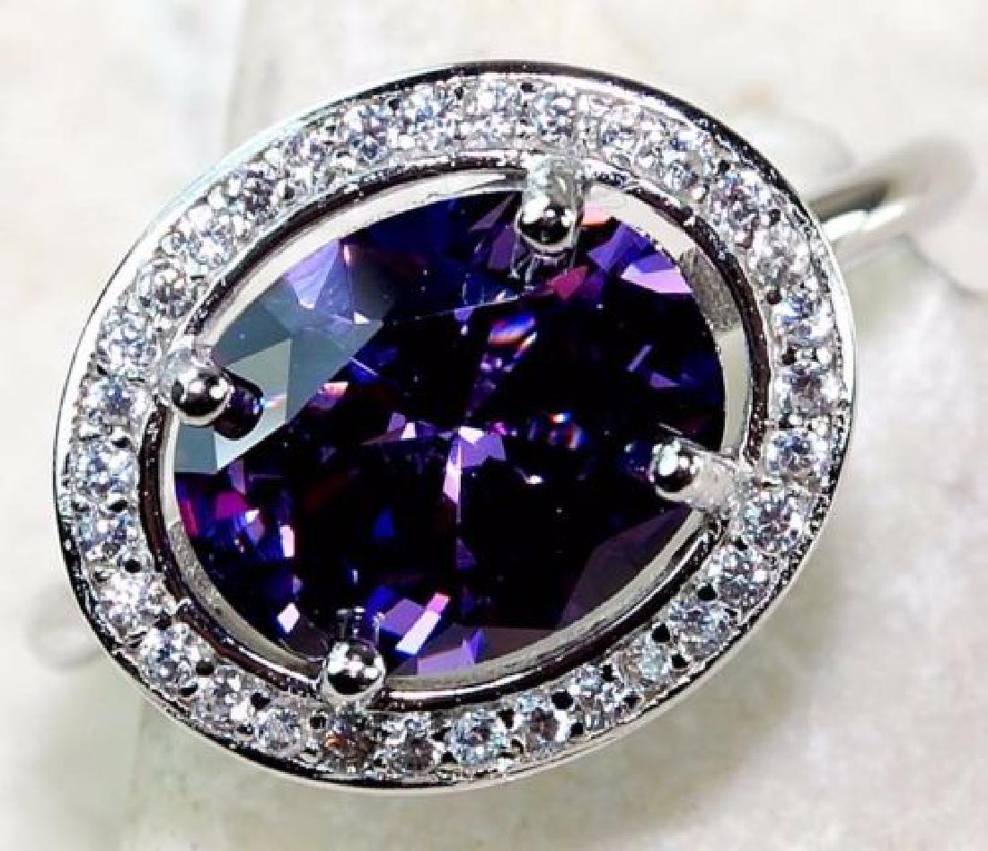 3CT Amethyst & White Topaz 925 Solid Genuine Sterling (1 of 2)