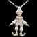 Movable Pierrot clown Pendant Pantomime Vintage