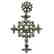 Heavy antique diamond cross silver, Victorian era