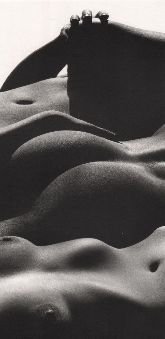 LUCIEN CLERGUE - Trios: Artist: LUCIEN CLERGUE Print Title: Trios Medium: Photo-lithograph Printing Date: 1985 Printed in France Image Size: 5.5 X 11 inches Lucien Clergue (1934-2014) was a French photographer. He was Chairm