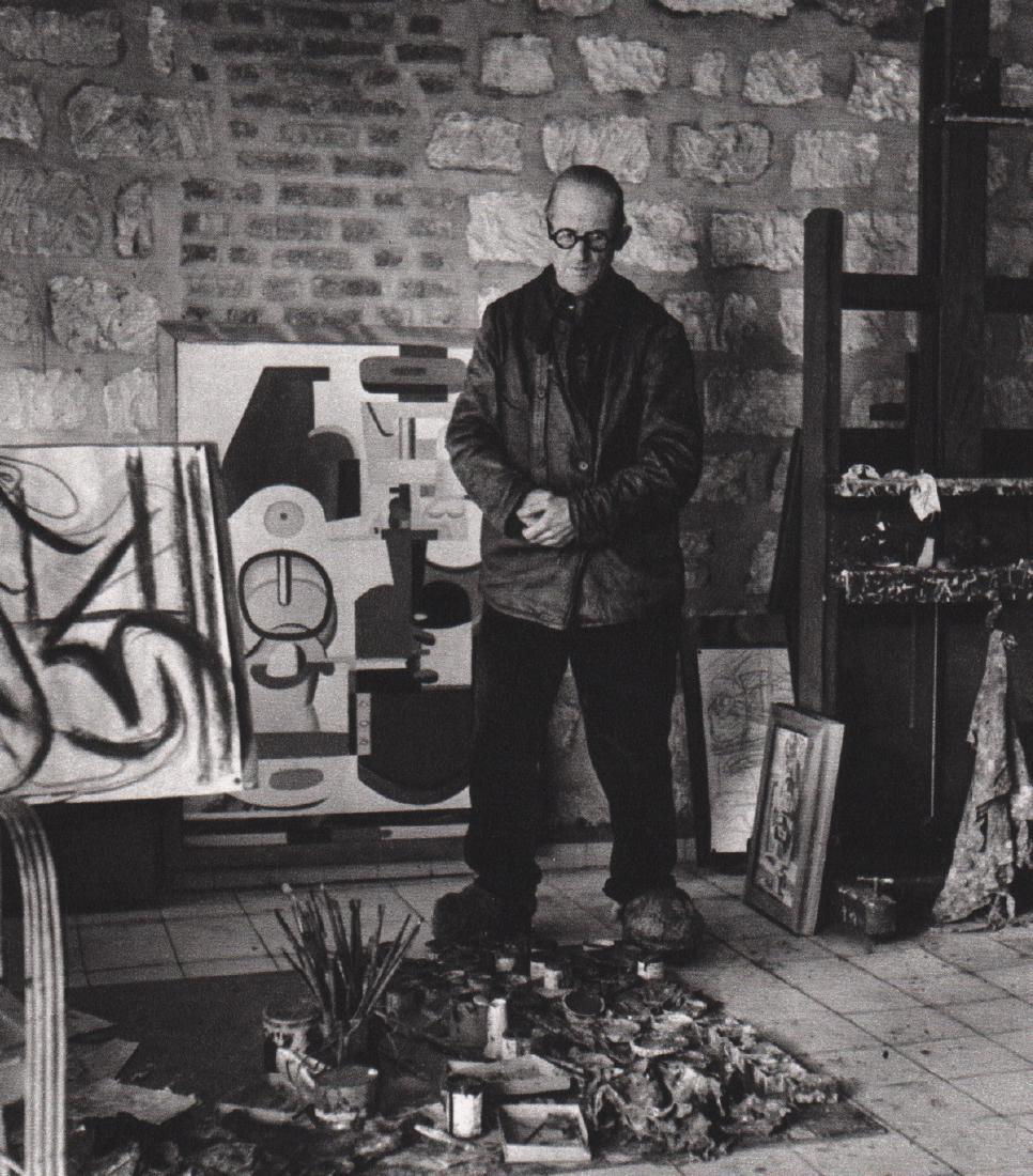 ROBERT DOISNEAU - Le Corbusier, 1944: Artist: ROBERT DOISNEAU Print Title: Le Corbusier, 1944 Medium: Sheet-fed Gravure Printing Date: 1982 Printed in France Image Size: 5.25 x 6.25 inches Robert Doisneau (1912-1994) was a French photogra
