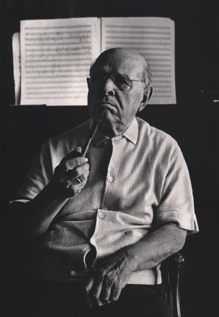 PHILIPPE HALSMAN - Pablo Casals: Artist: PHILIPPE HALSMAN Print Title: Pablo Casals Medium: Sheet-Fed Gravure Printed in 1972 Printed in Italy Image Size:8.25 x11.25 inches Philippe Halsman (1906-1979) was an American portrait photog