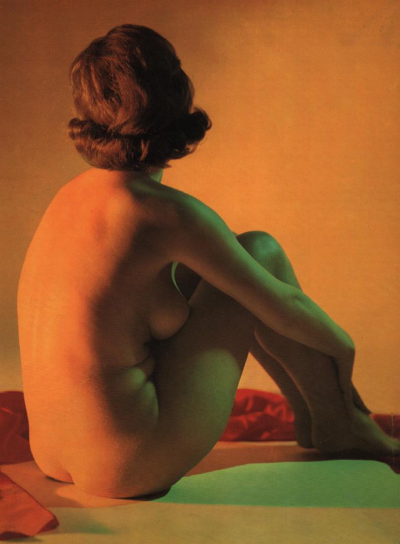 LUCIEN LORELLE - Nude: Artist: LUCIEN LORELLE Print Title: Nude Medium: Color Glossy Offset Lithograph Printing Date: 1960 Printed in France Image Size: 7 x 9.5 inches Lucien Lorelle (1894-1968) was one of the great photog
