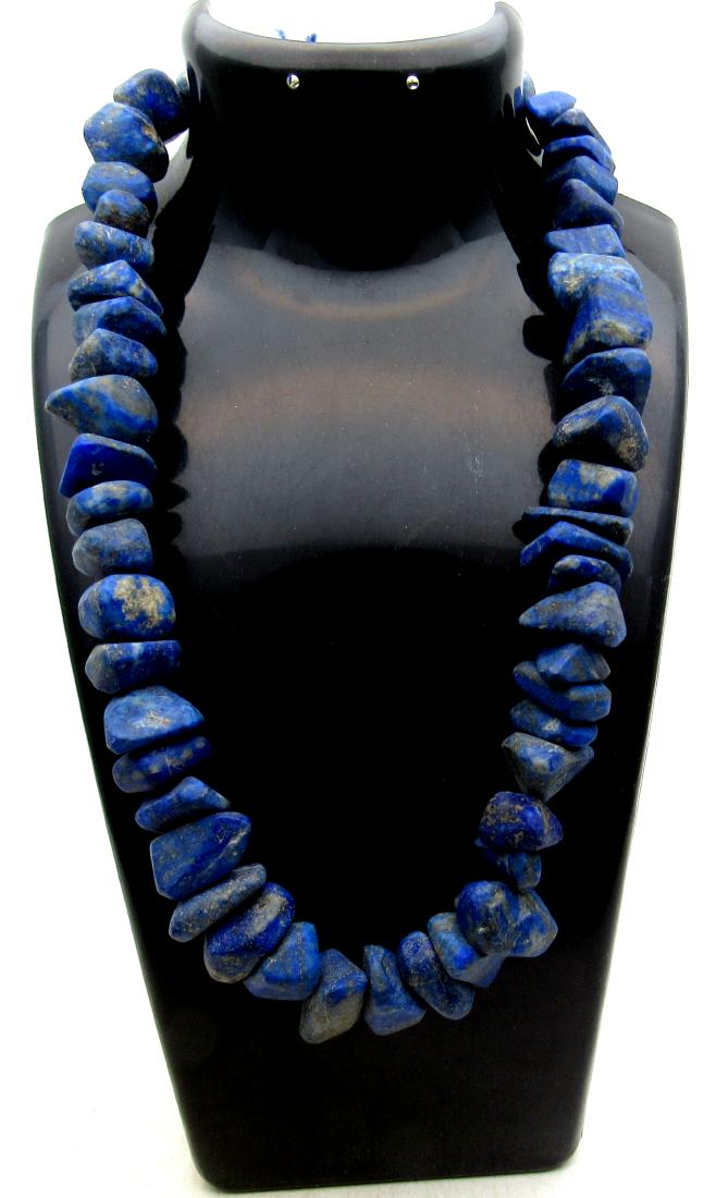 Ancient Roman Lapis Lazuli Beaded Necklace (1 of 3)