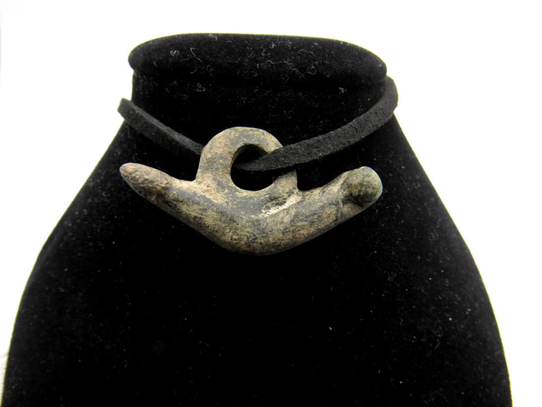 Ancient Roman Bronze Phallus Pendant (1 of 2)