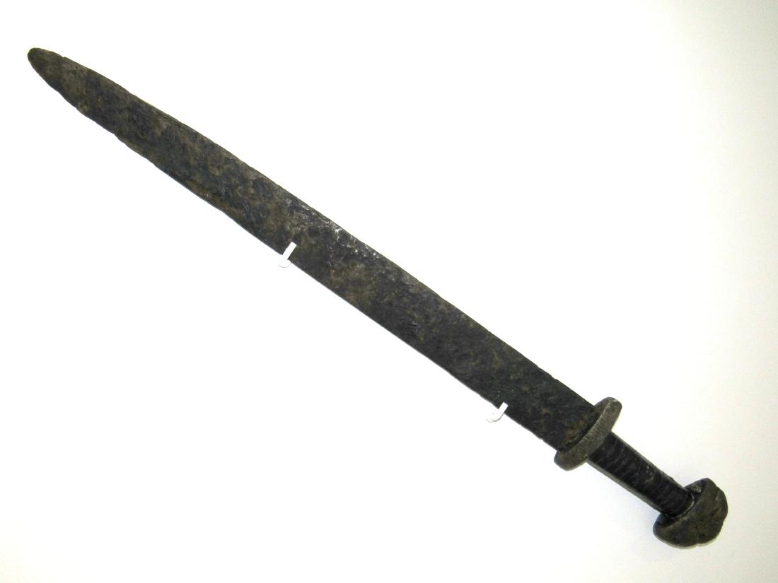 Medieval Viking Era Bronze Sword with Reproduction (1 of 6)