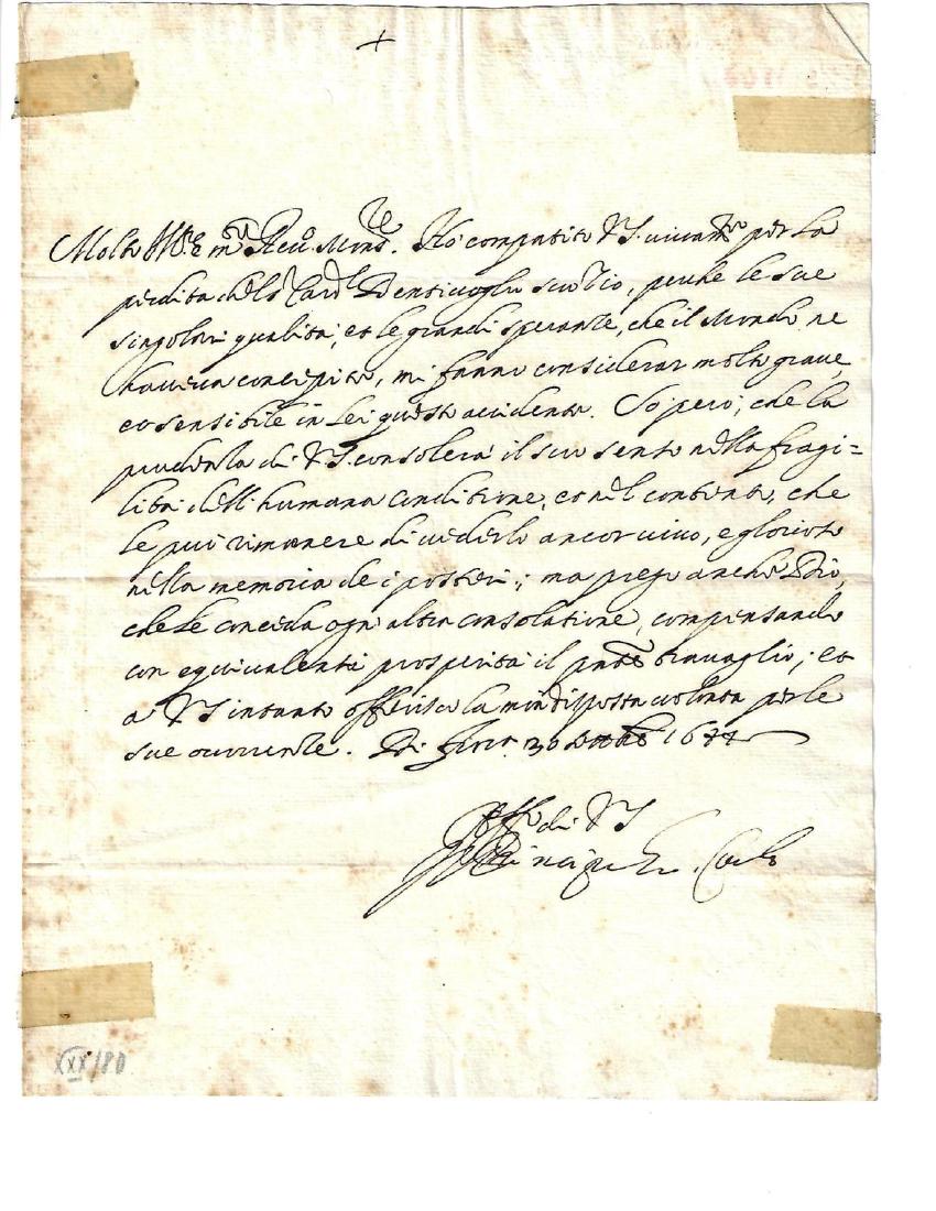 17th C Manuscript Letter Medici Family (1 of 1)