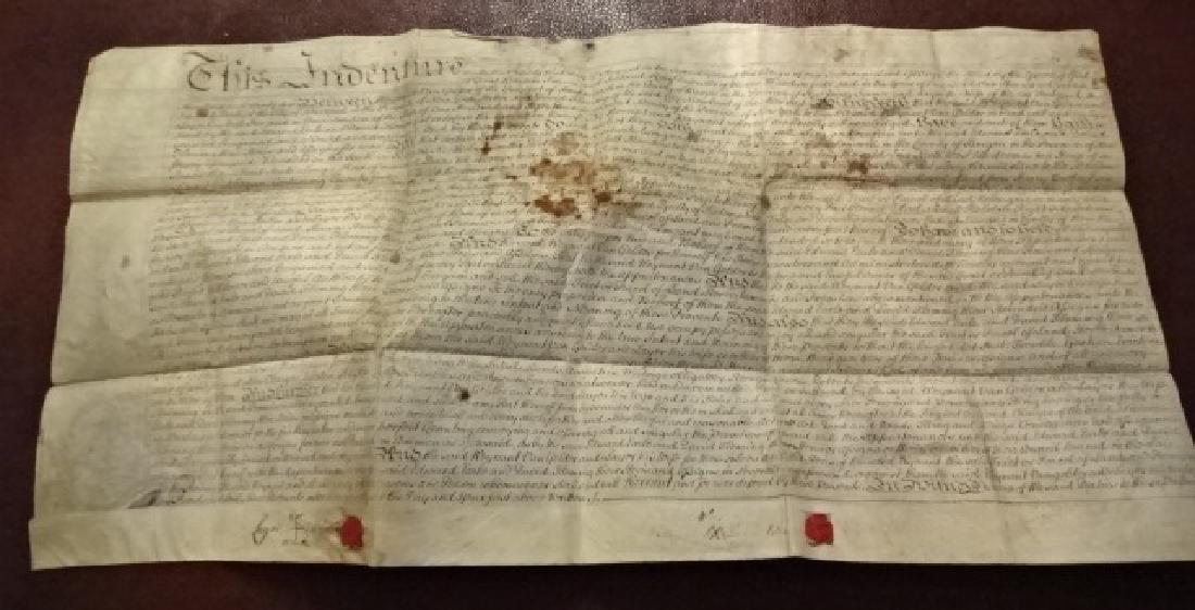 1762 Vellum Deed Hackensack New Jersey Red Wax Seals (1 of 4)