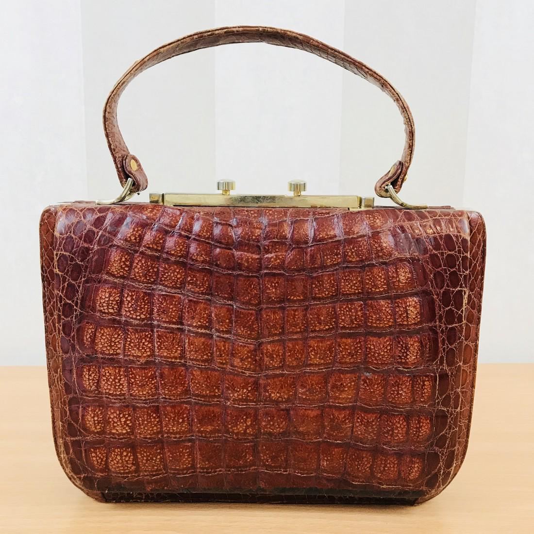 Vintage Crocodile Leather Handbag (1 of 6)