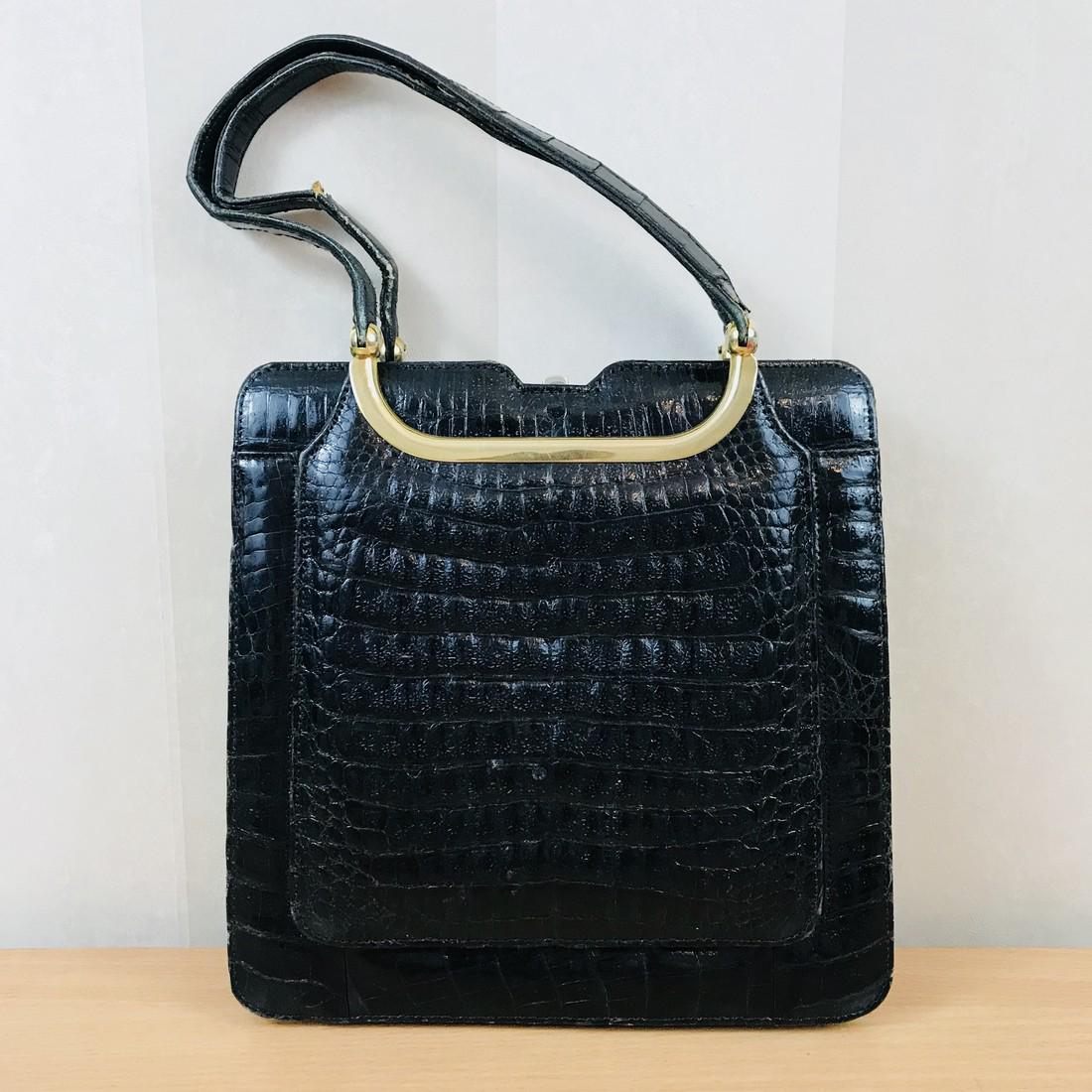 Vintage Crocodile Leather Handbag (1 of 6)