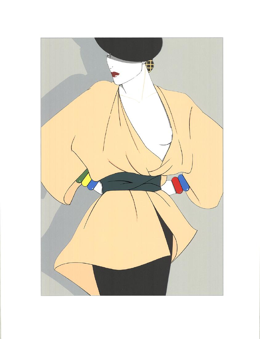 Patrick Nagel - Orange Blouse - 1985 (1 of 1)