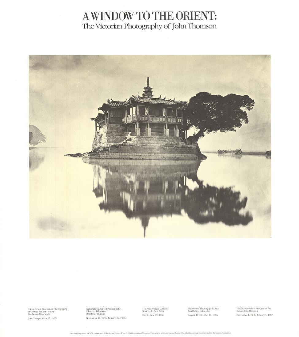 John Thomson - The Island Pagoda - 1985: Artist: Thomson, John Title: John Thomson - The Island Pagoda - 1985 Printing Date: 1985 Medium: Offset Lithograph Size: 27 x 24 inches "The Island Pagoda" by John Thomson, 1985 Unsigned Offset Lithog