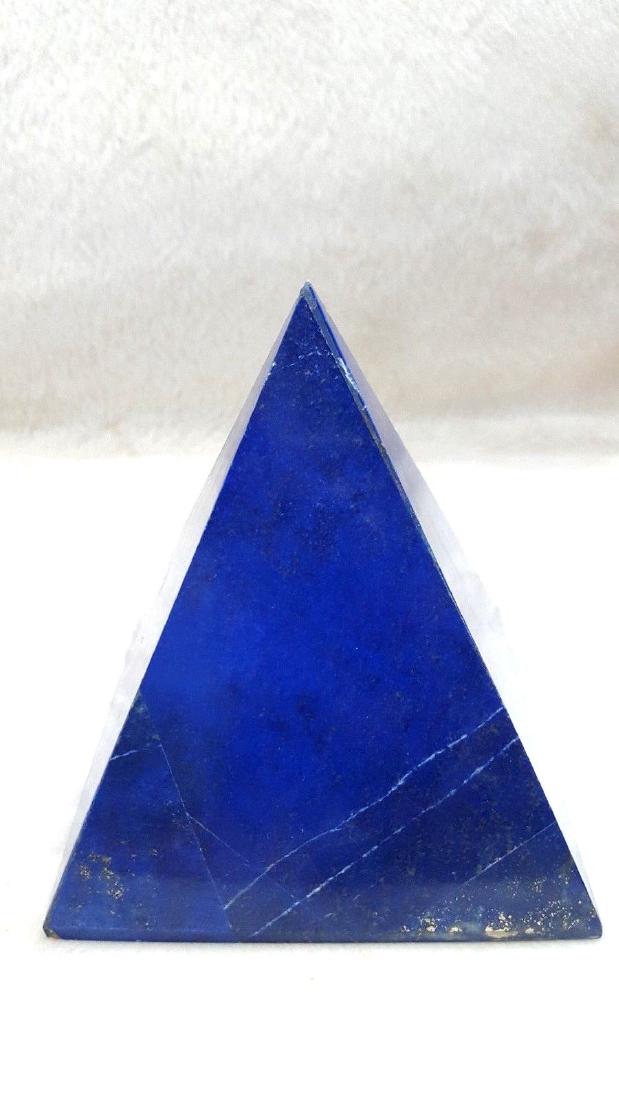 500 GRAMS LAPIZ LAZULI PYRAMID CLOCK (1 of 4)