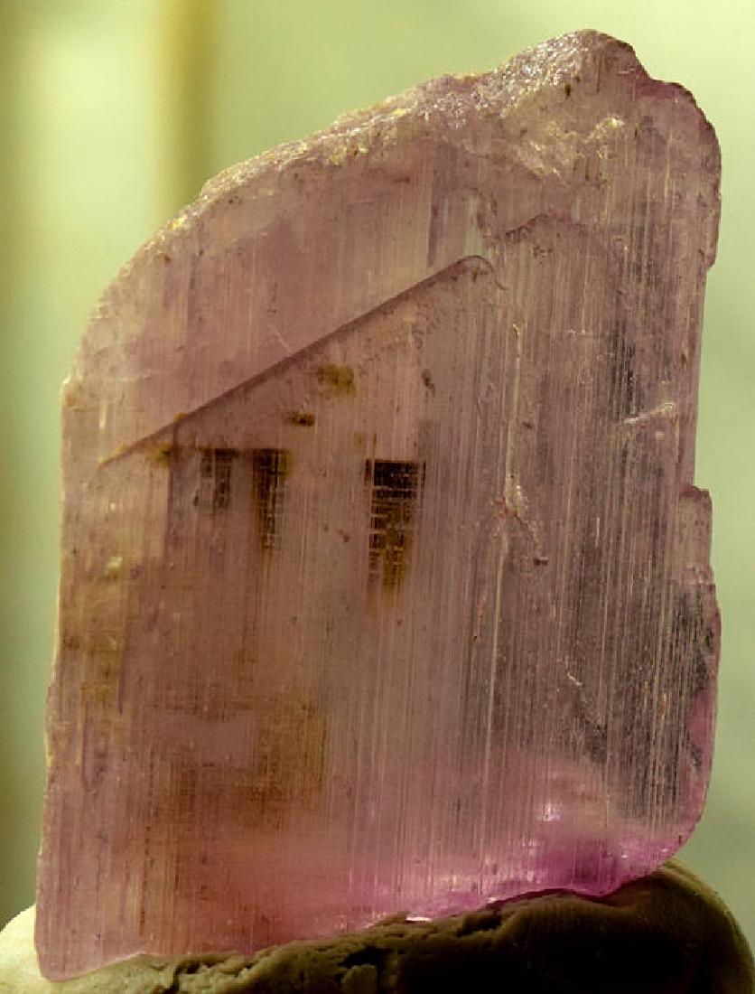 V Shape Terminated Natural Pink Color Kunzite Crystal (1 of 3)