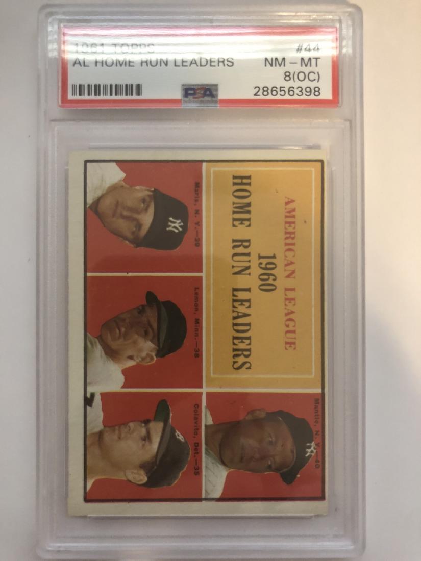 1961 Topps #44 Colavito, Rocky, Lemon, Jim, Mantle,: 1961 Topps #44 Colavito, Rocky, Lemon, Jim, Mantle, Mickey, Maris, Roger Beckett Value $80 Please note that this lot has a confidential reserve. When you leave a bid in advance of the auction, submit 