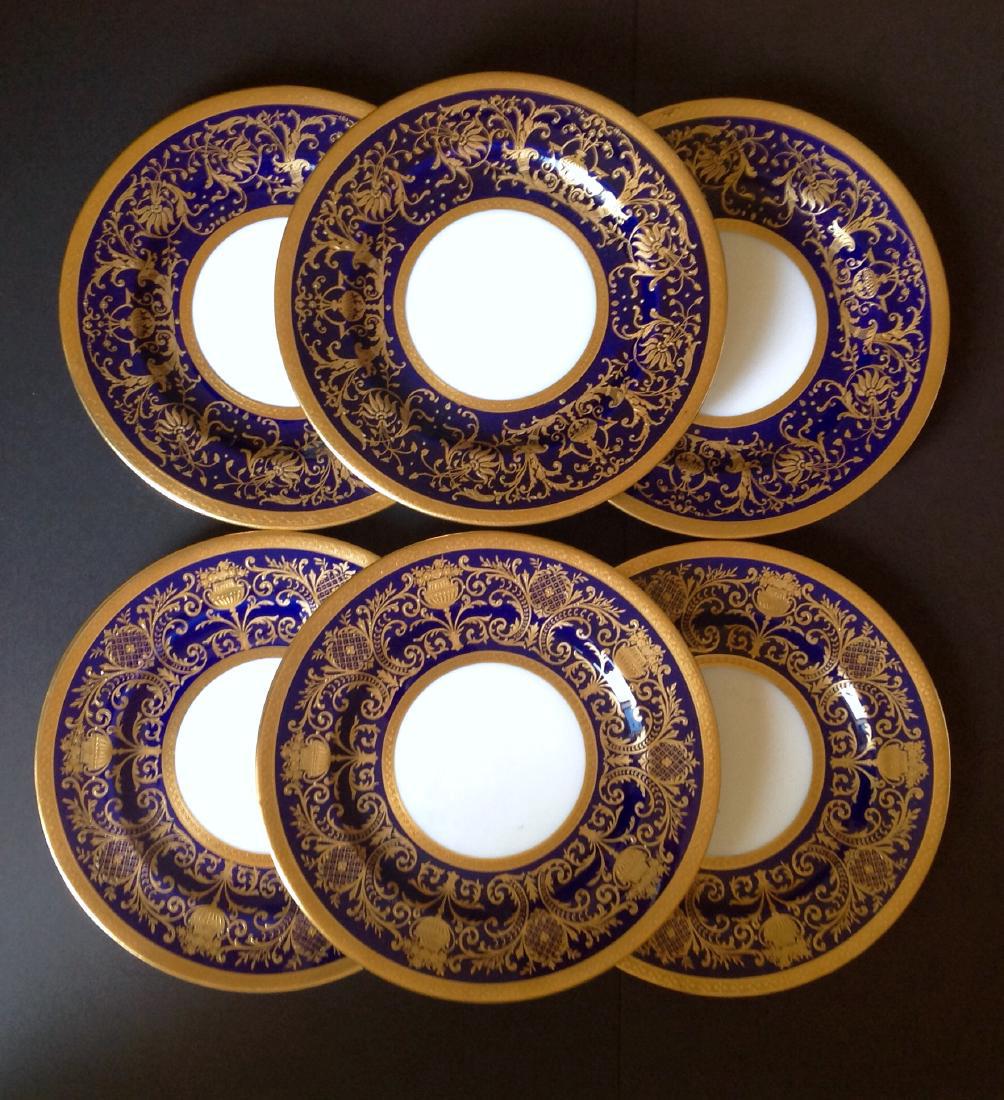 6 Crown Chelsea Heavy Gold Encrusted Gilded Cobalt Blue (1 of 10)