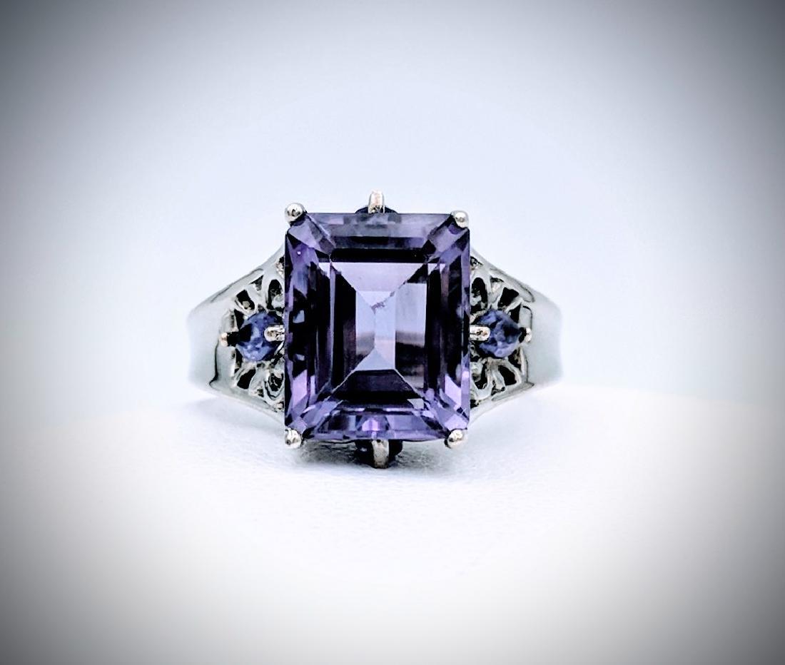 Sterling Silver Vintage Designed Amethyst Ring (1 of 4)