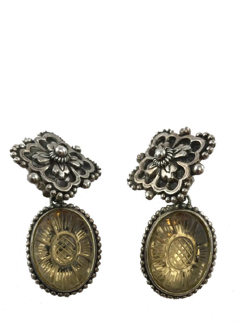 Stephen Dweck Carved Quartz Sterling Silver Drop (1 of 4)