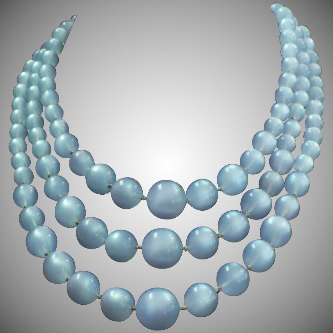 Richelieu 3 strand moon glow necklace 20 inch (1 of 5)
