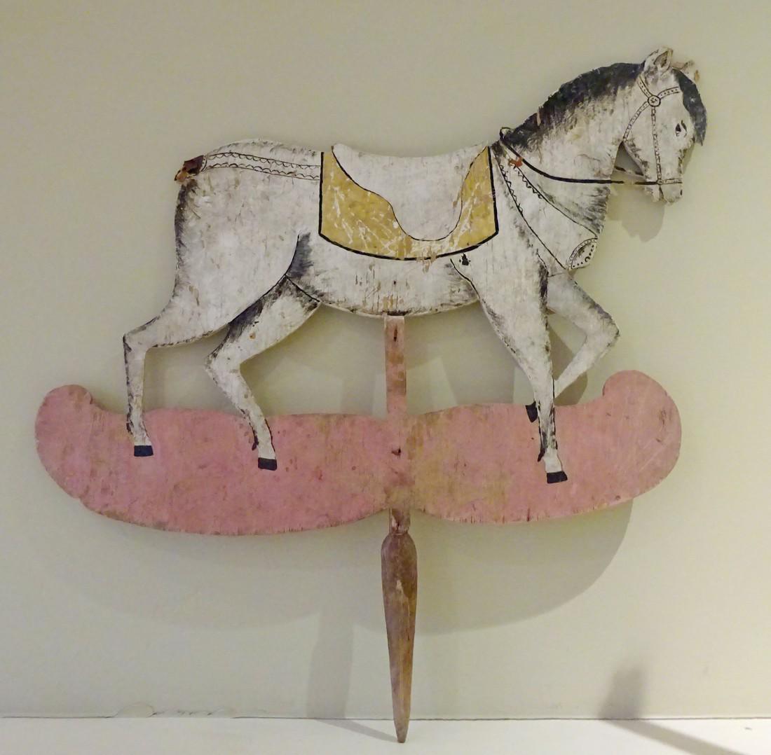 OLD Hand-painted wooden Horse 'sign’ / puppet (1 of 4)
