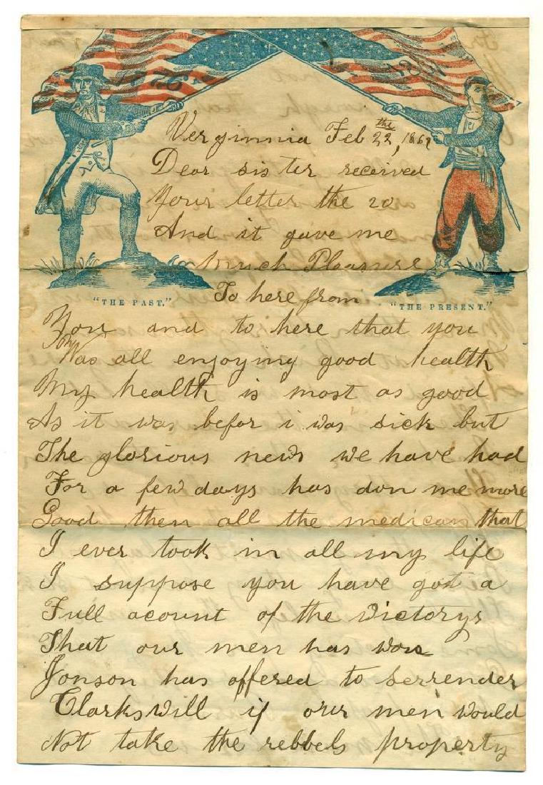 1861 LETTER by E.A. GRIFFITH UNION CIVIL WAR SOLDIER IN (1 of 2)