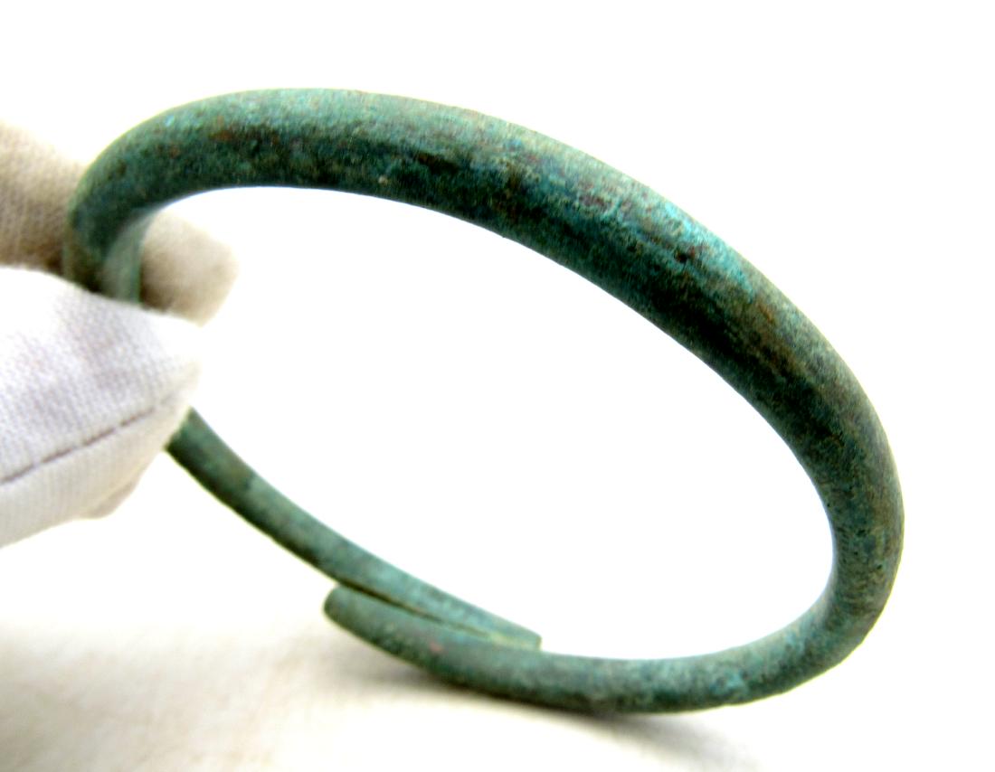 Viking Bronze Bracelt with Snake Head Terminals (1 of 3)