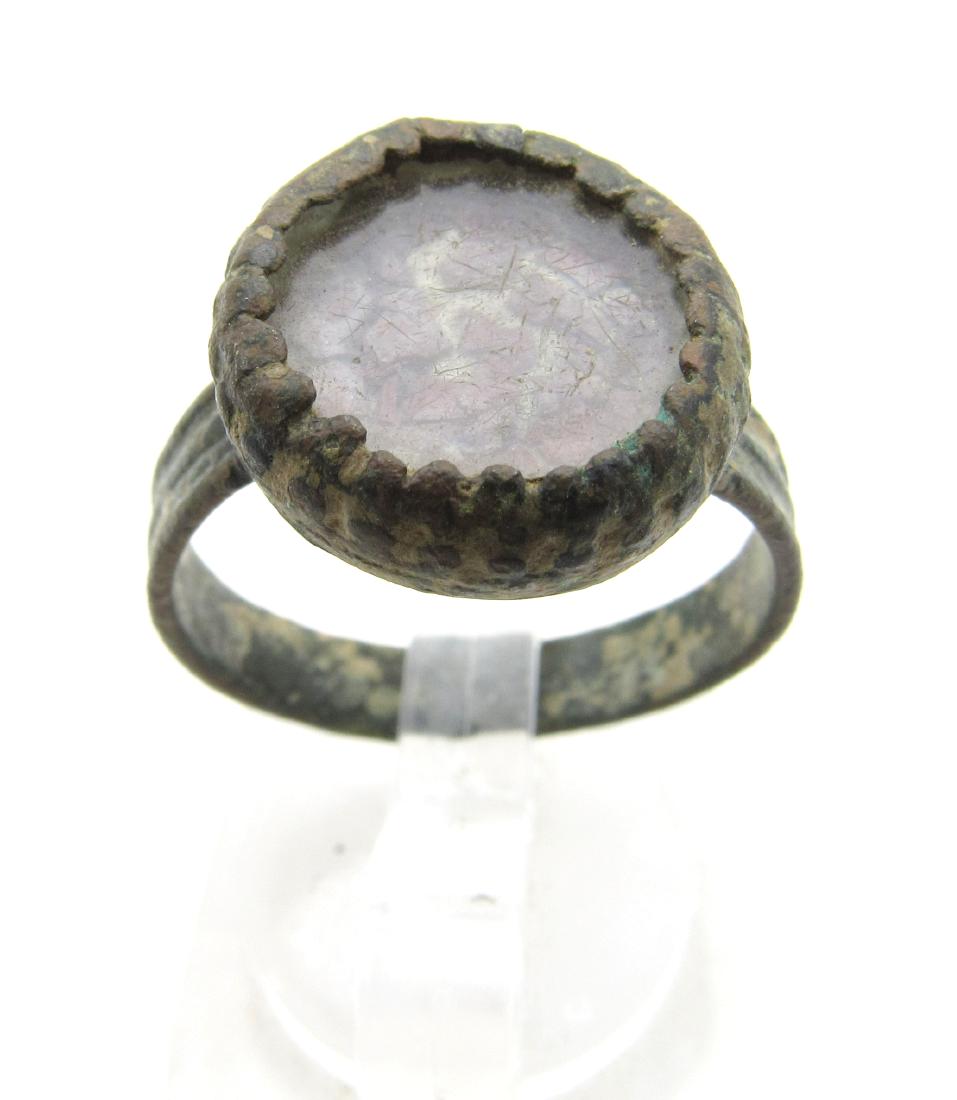 Medieval "Memento Mori" Ring with Glass Sealed Box (1 of 3)