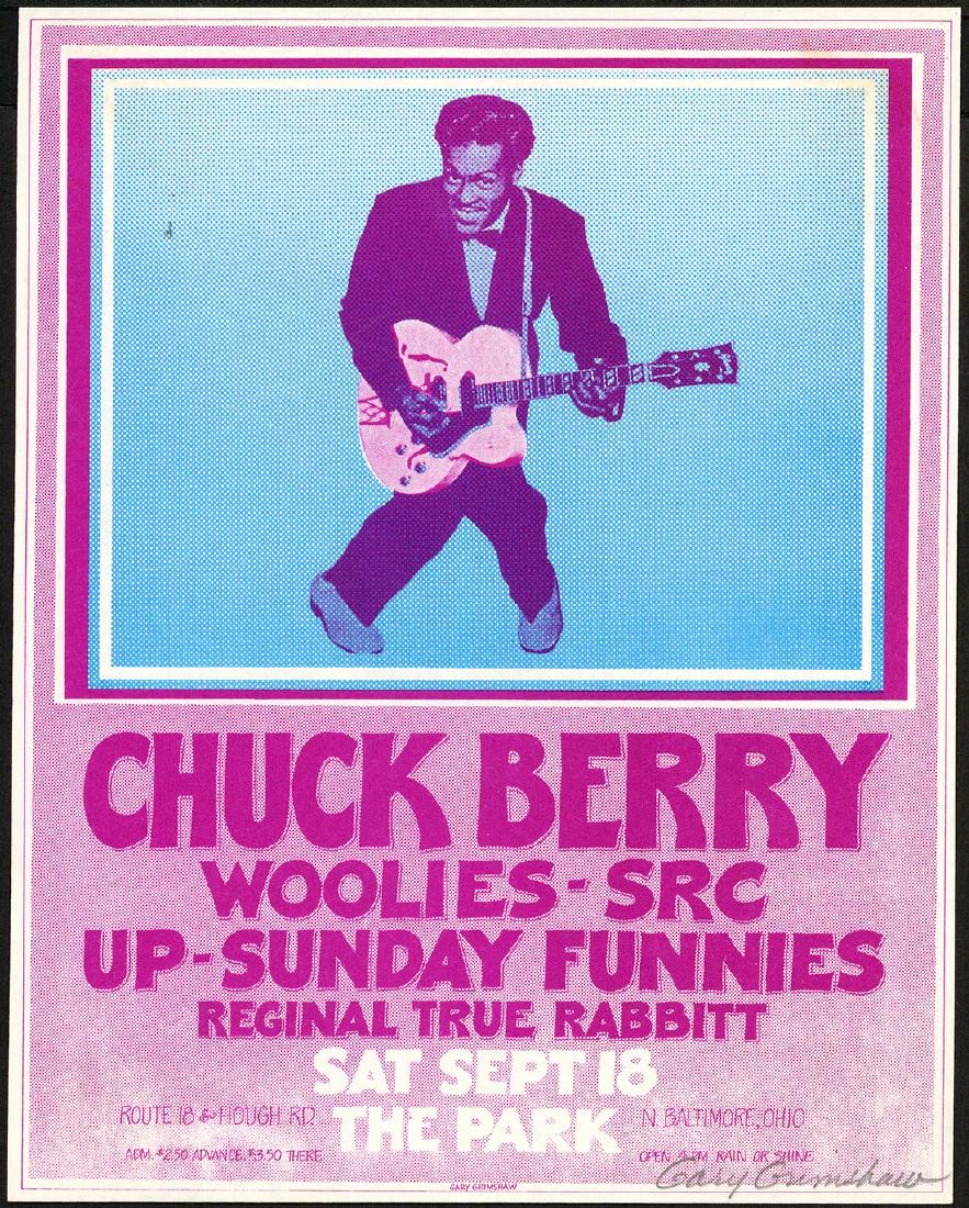 Rare Signed Chuck Berry Handbill (1 of 1)