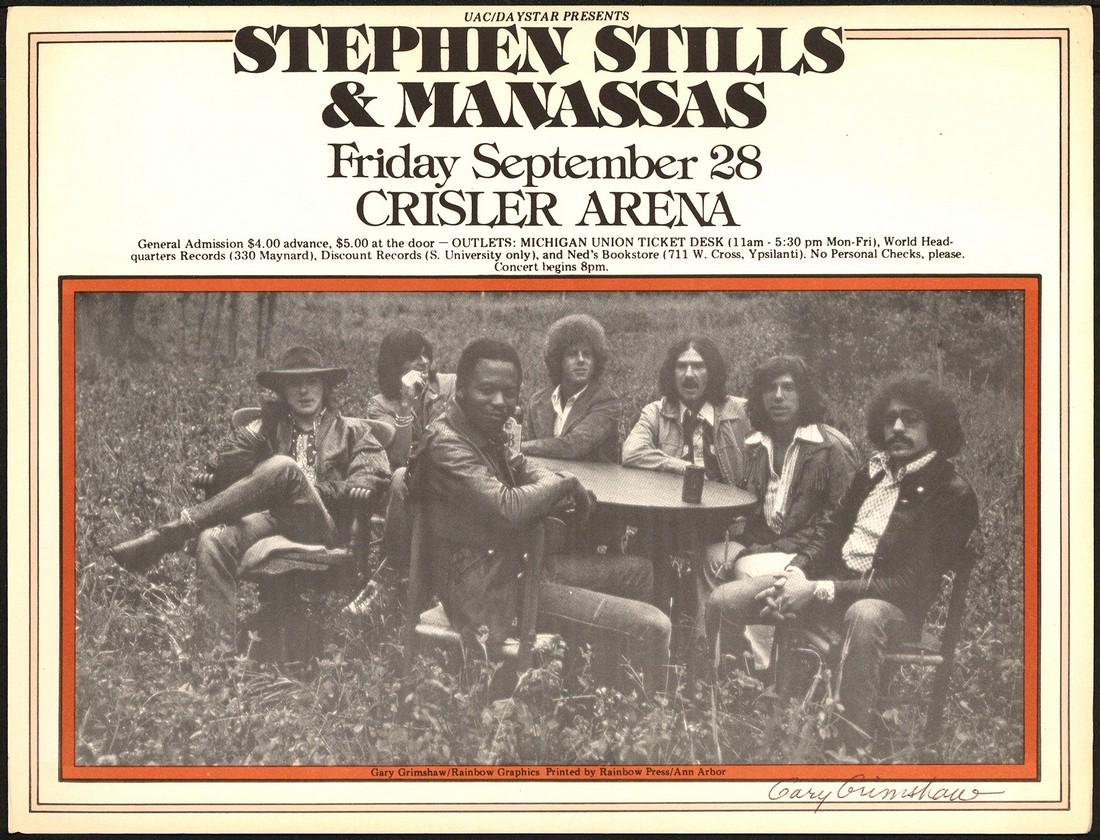 Signed Stephen Stills & Manassas Poster (1 of 1)