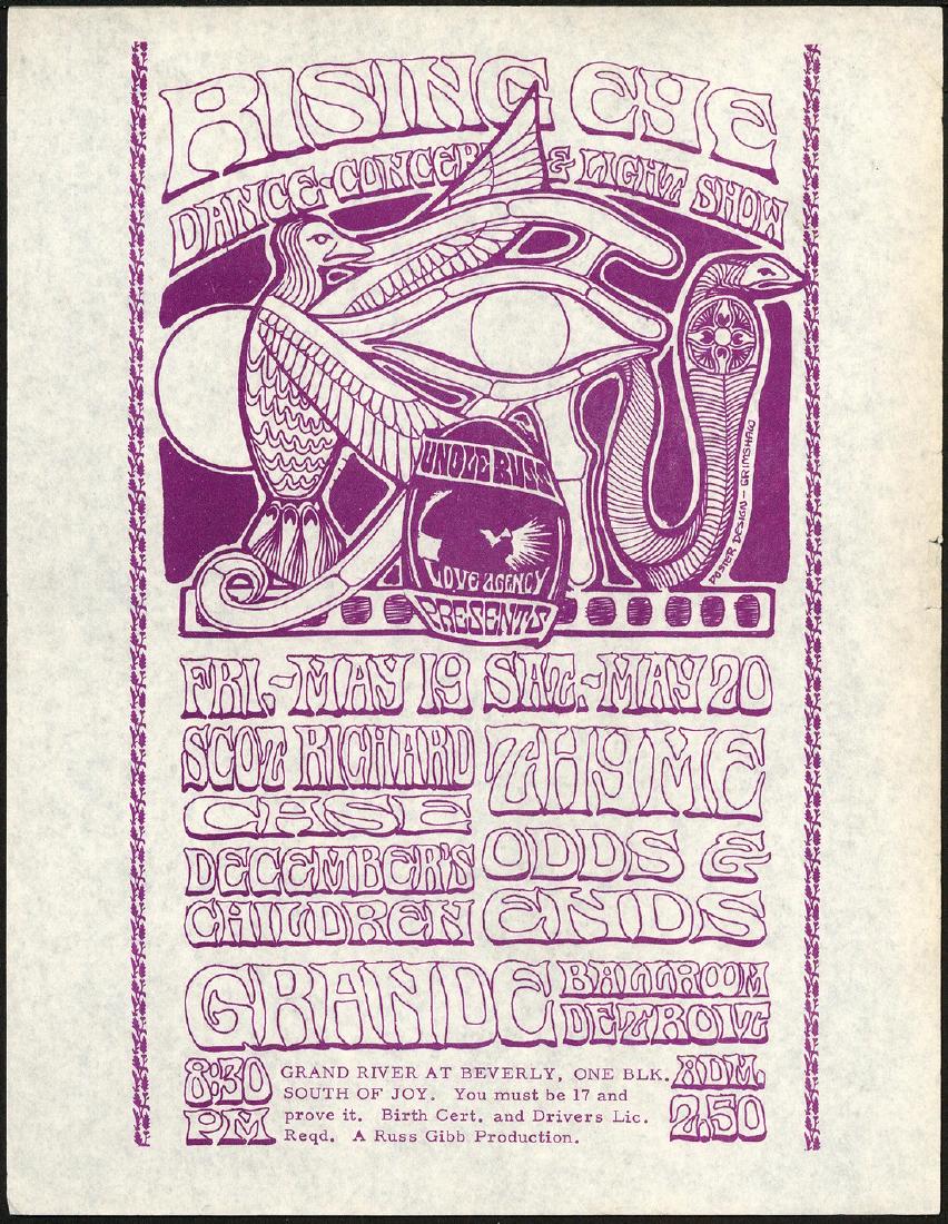 Scarce Grande Ballroom Rising Eye Handbill (1 of 1)