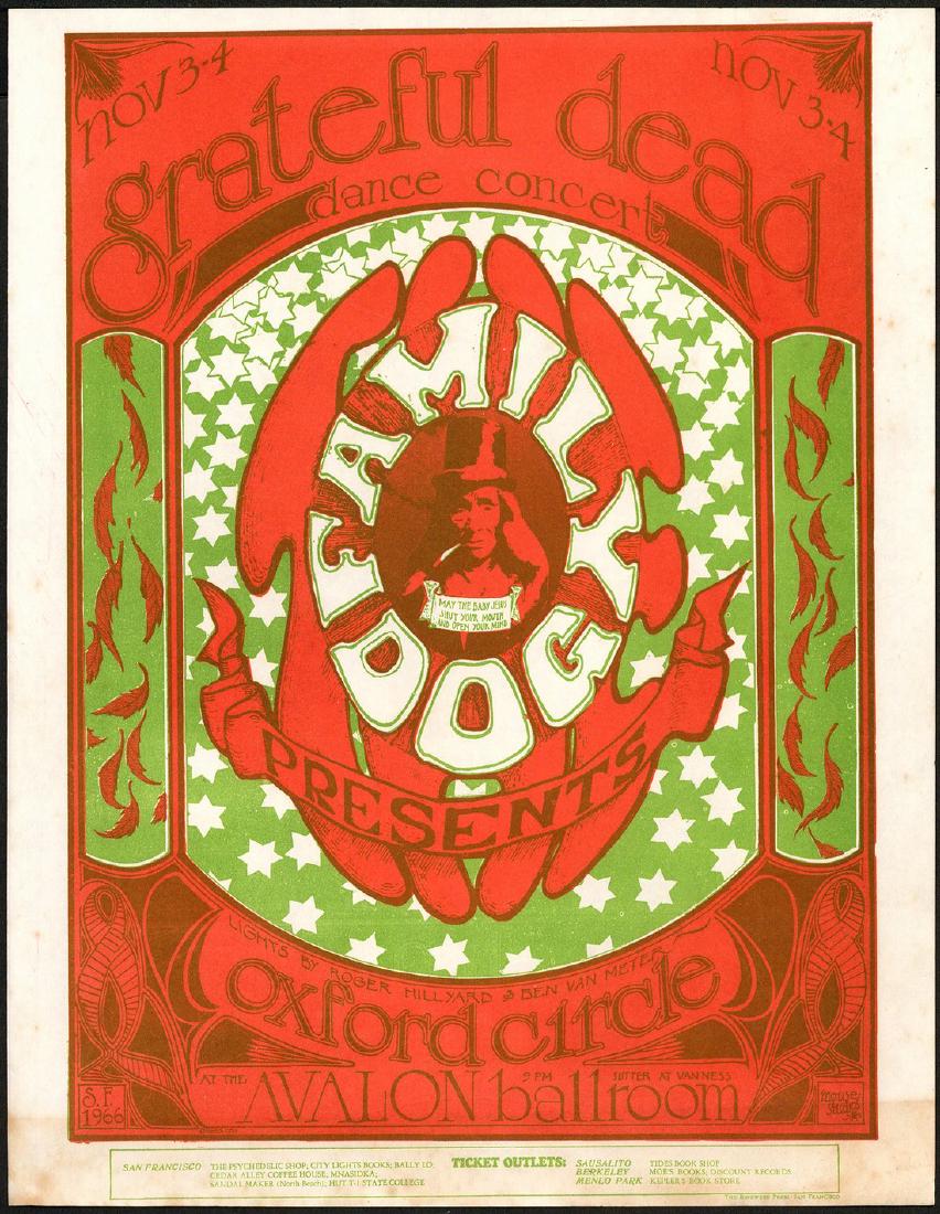 Beautiful FD-33 Grateful Dead Handbill (1 of 1)
