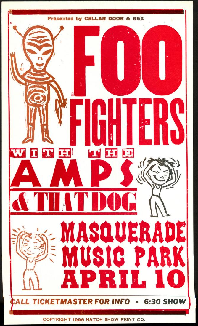 Scarce 1996 Foo Fighters Poster (1 of 1)