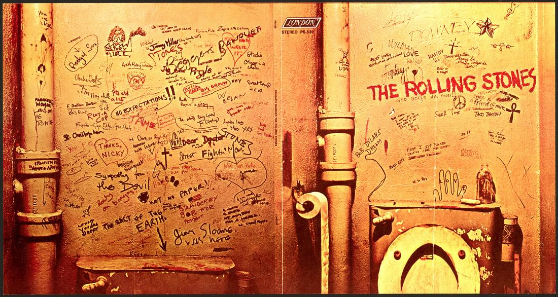 Beggars Banquets Album Cover: Title: Beggars Banquets Album Cover Printing Date: 1968 Medium: Lithograph Size/Format: 22 ¼" x 11 ¾" In 1968, one of the Rolling Stones’ best-known controversies kept their classic album 'Begga