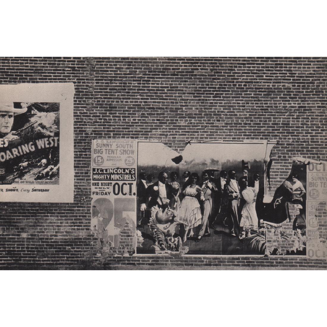 WALKER EVANS - Minstrel Showbill, Alabama: Artist: WALKER EVANS Print Title: Minstrel Showbill, Alabama Medium: Sheet-fed Gravure Printing Date: 1939 Printed in the USA Image Size: 8 X 5.25 inches Walker Evans (1903-1975) was an American photo
