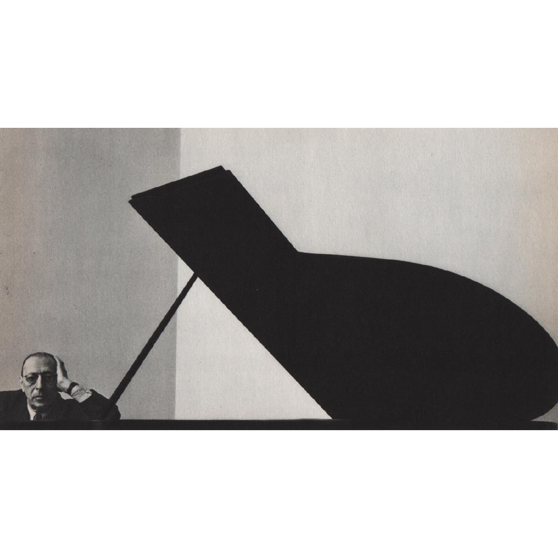 ARNOLD NEWMAN - Igor Stravinsky: Artist: ARNOLD NEWMAN Print Title: Igor Stravinsky, New York 1946 Medium: Sheet-fed Gravure Printing Date: 1960 Printed in Germany Image Size: 9 x 10 inches Arnold A. Newman(1918-2006), was an America