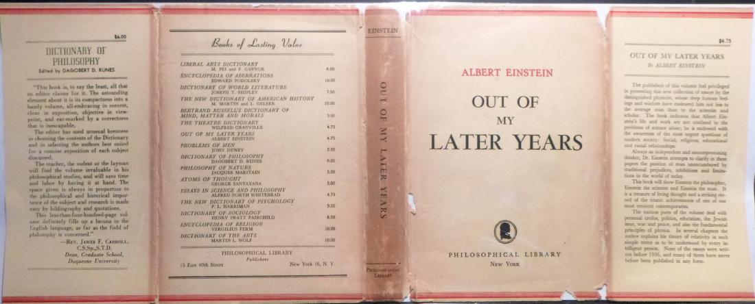 Out of My Later Years Signed Einstein 1st Edition (1 of 5)