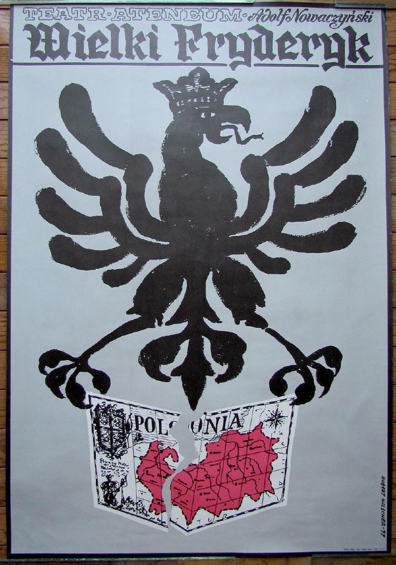 Vintage 1977 Polish Theater Poster by Hubert Hilscher (1 of 1)