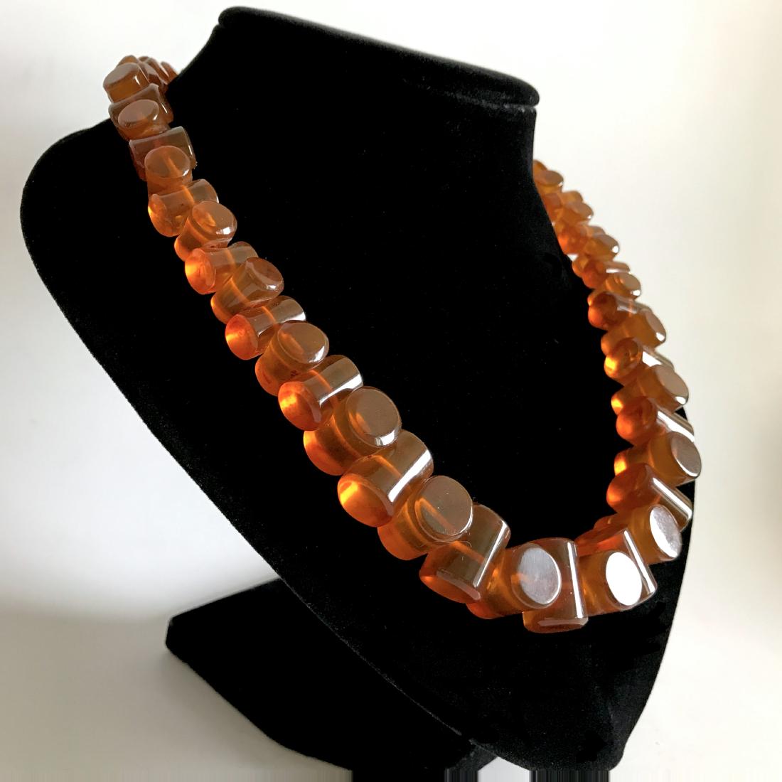 Rare vintage Baltic amber necklace barrels 11-18mm 54cm (1 of 10)