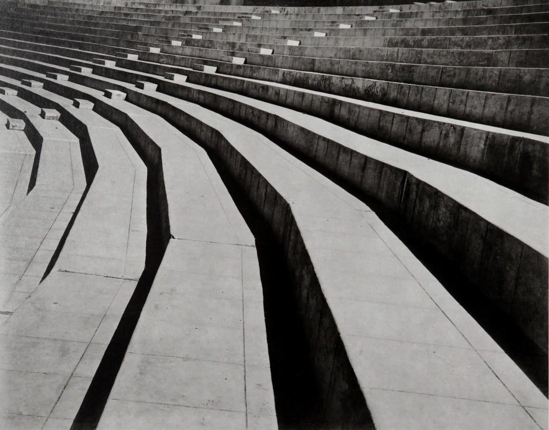 TINA MODOTTI - Stadium Mexico City 1926: Artist: Tina Modotti Title: Stadium Mexico City 1926 Date Printed: 1979 Medium: Heliogravure Printer Location: Electa Italy Size: 24.4x19.1cm - 9.8x7.5 inch Mount Size: 30x40 cm - 15.7x11.8 Inches Ple