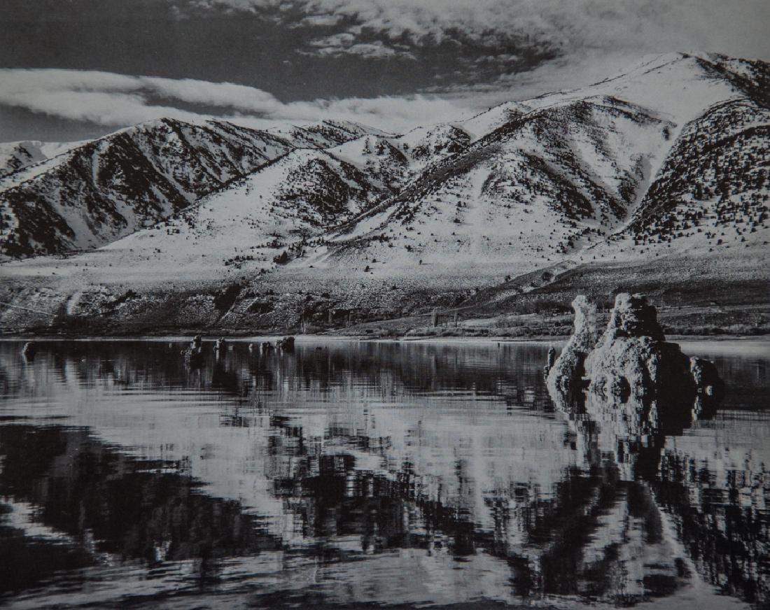 BRETT WESTON - Mono Lake: Artist: Weston, Brett Title: Mono Lake Medium: Duotone Photo Litho, 1966, USA Dimensions: 7.25x5.75" Heat Wax Mounted on 11x14" Conservation Board Brett Weston 1911-1993) was an American photographer,
