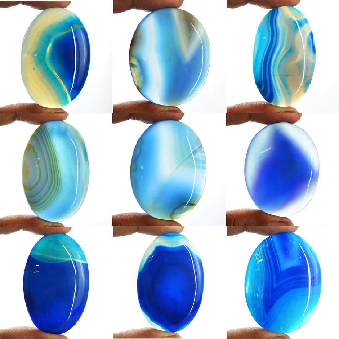 Blue Onyx Oval Shape Gems (1 of 10)