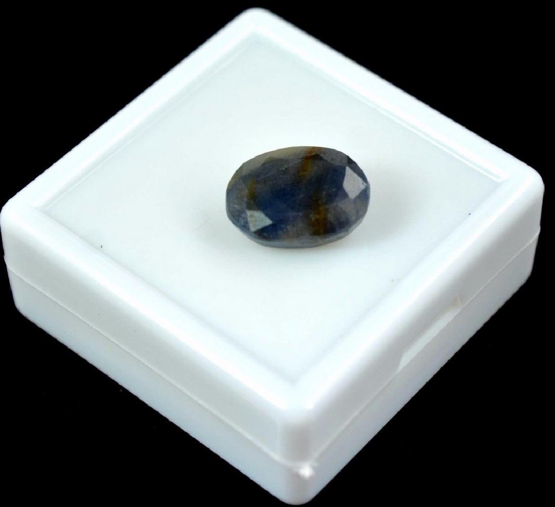 11.40 Ct Natural Untreated Oval Golden Blue Sapphire (1 of 3)