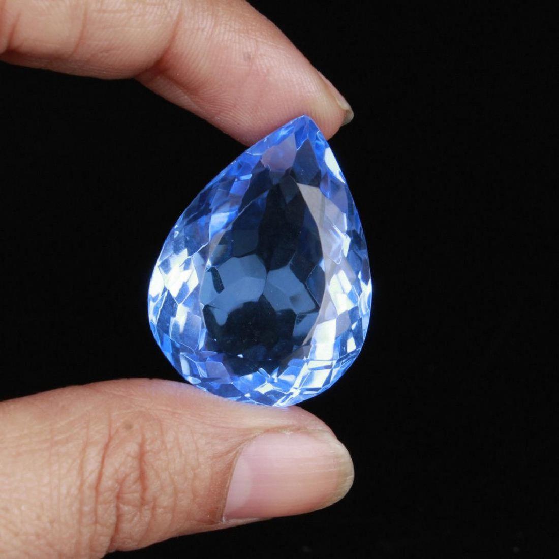 59.5 Ct Certified Natural Blue Topaz Pear Shape (1 of 2)