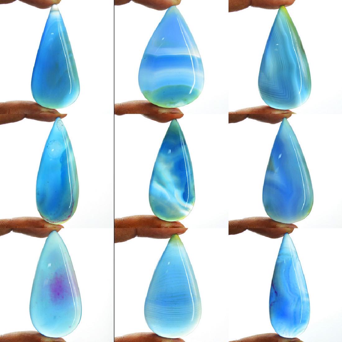 Blue Onyx Pear Shape Gem Lot (1 of 10)