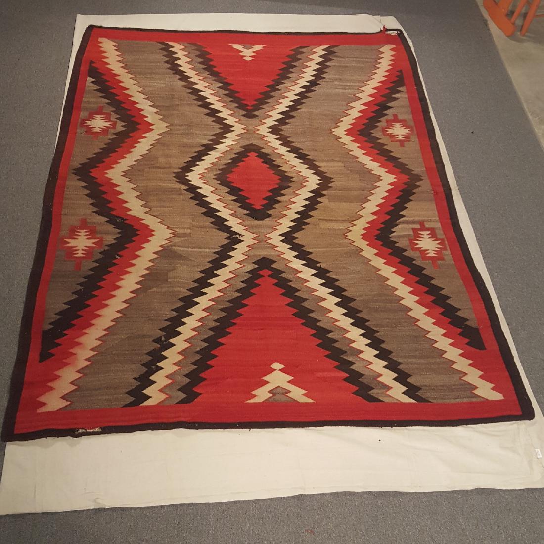A Very Large Navajo Ganado Woven rug ca 1915-1925 (1 of 12)