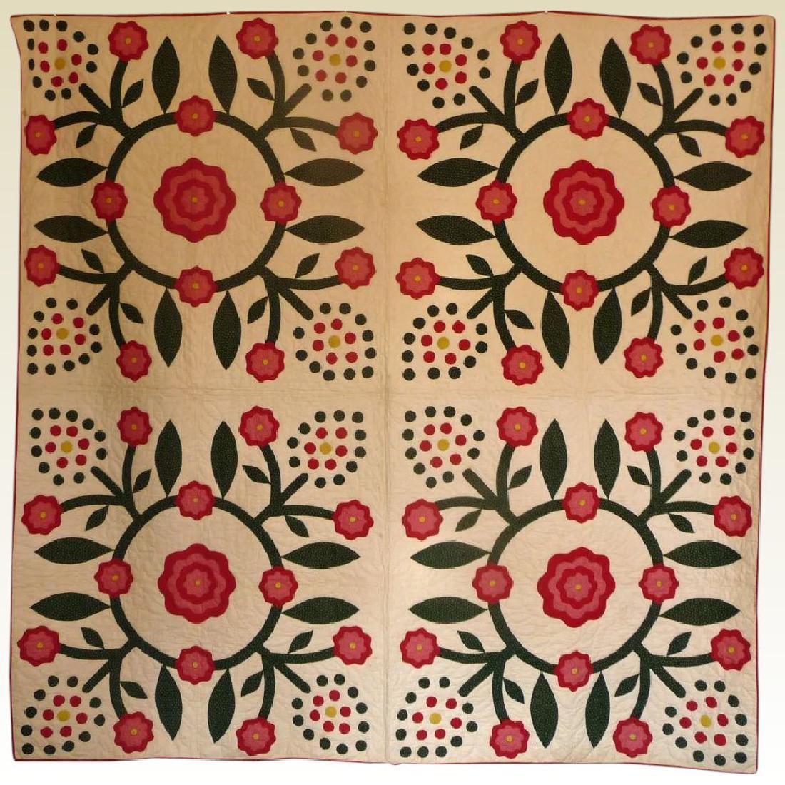 Mint Applique Quilt - 12spi berries EXPERTLY MADE (1 of 9)