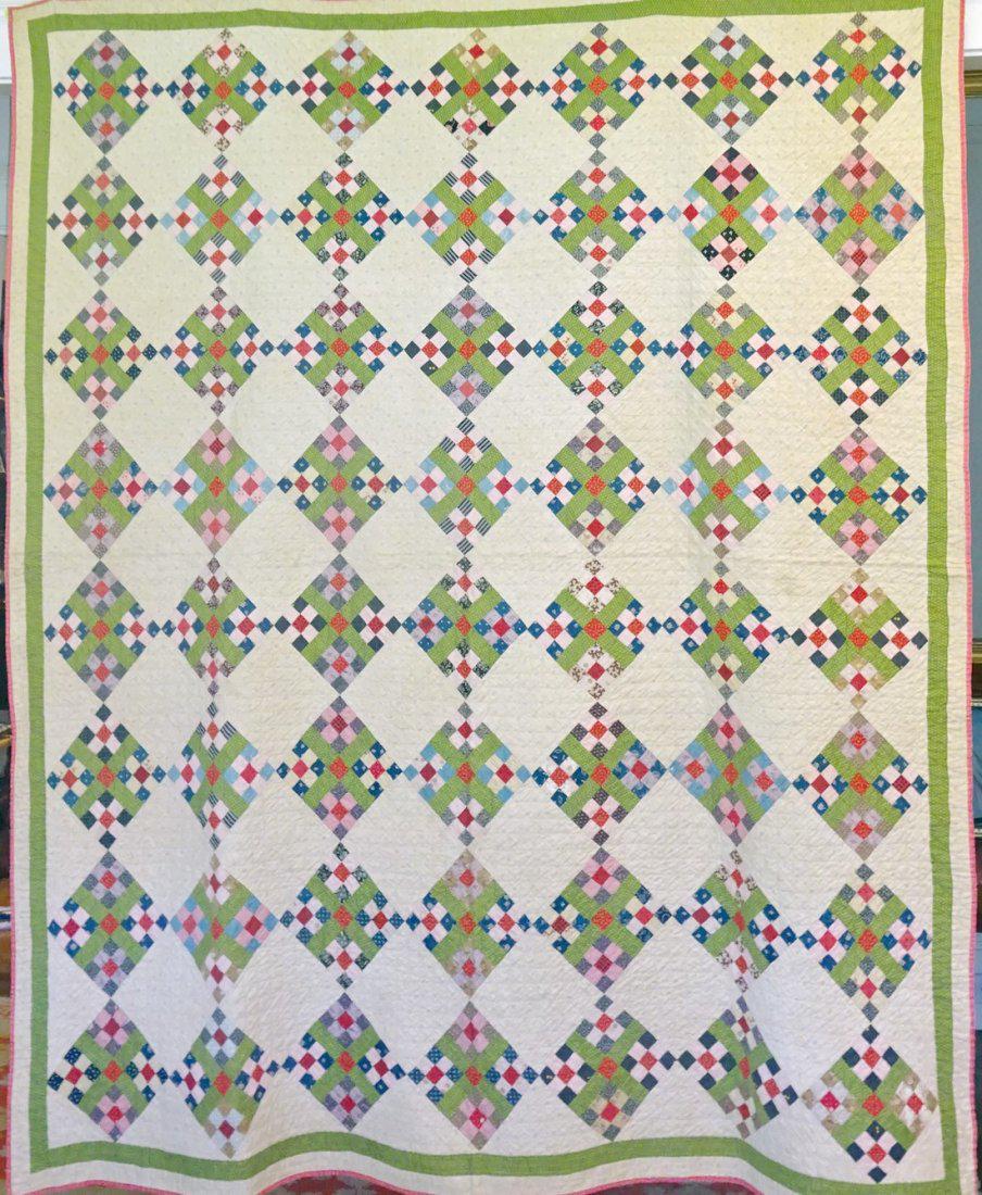 Quilt Postage Stamp 9-patch - 19th century Double (1 of 7)