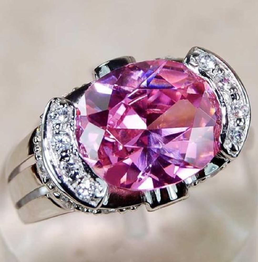 6CT Pink Sapphire & Topaz 925 Solid Genuine Sterling (1 of 2)