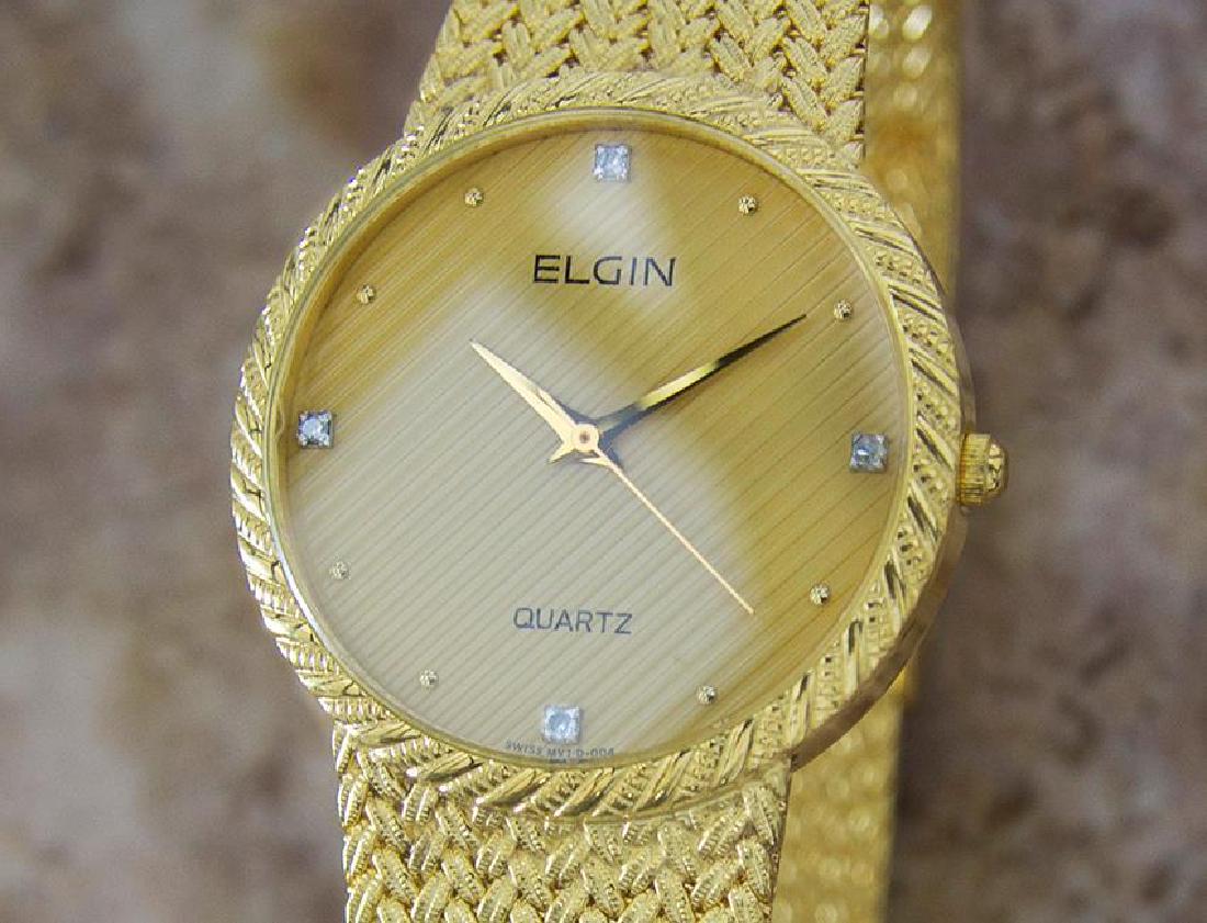 Elgin Swiss Made 32mm Mens 1990s Vintage Gold Plated (1 of 9)